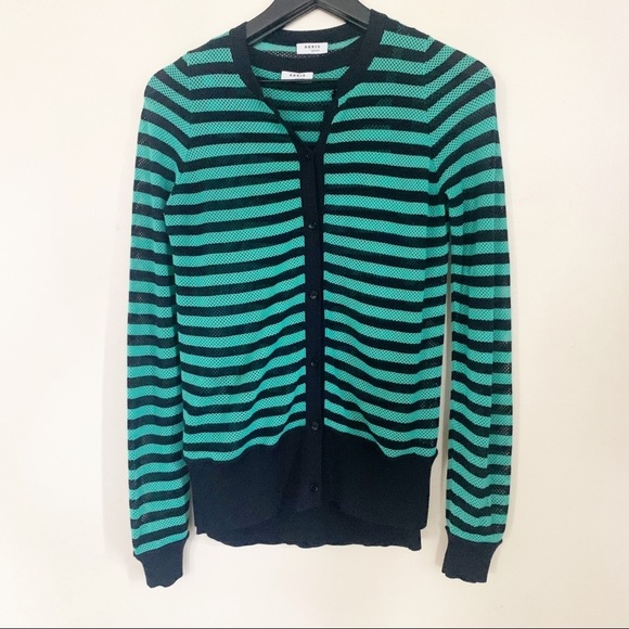 Akris Punto Striped Knit Cardigan 2 Piece Set Women’s US Size 6 - Picture 2 of 15